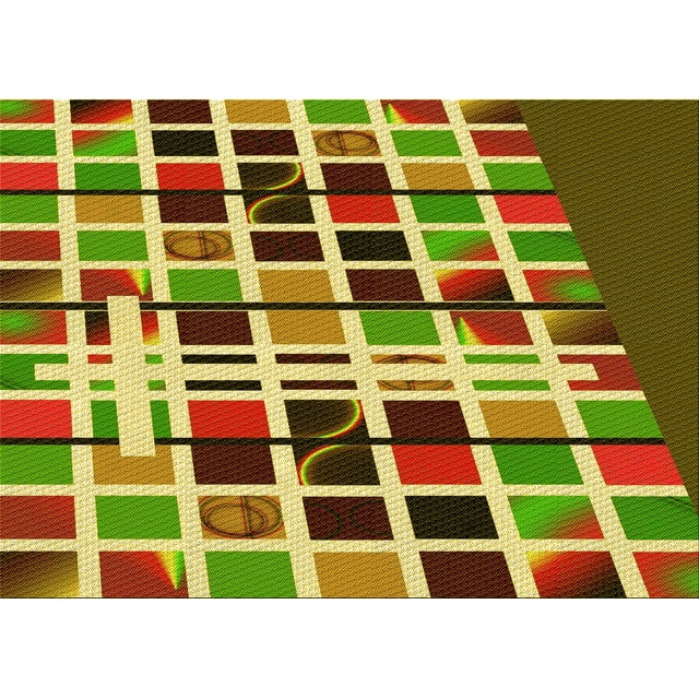 Ahgly Company Tapis Rectangulaire Lavable en Machine Intérieur Vert Transitionnel, 2 Pieds x 4 Pieds