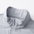 thumbnail image 7 of Levmjia Men's Stand Collar Zipper Jacket Nylon Spandex Lightweight Windbreaker Hidden Pocket Outdoor Coat Elastic Cuff Sportswear Solid Color Casual Top L-5XL, 7 of 7