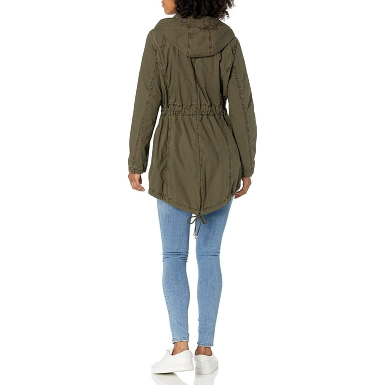 Levis Womens Cotton Hooded Anorak Jacket Standard Plus Sizes Plus Size 2X Olive
