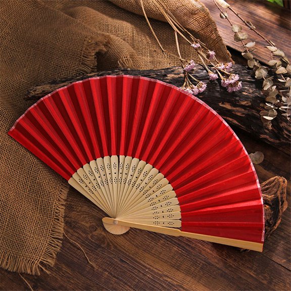 Raindrops 2-Pack Mini Foldable Paper Fans, Portable Oriental Style Handheld Folding Fans for Cooling and Decoration