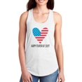 thumbnail image 4 of Fourth Of July Flag Heart Racerback Tank Women -Image by Shutterstock, Female Large, 4 of 7