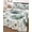 Blue, White, Green, variant on Full Size Quilt Bedding Set, Spring Floral Reversible Summer Quilt 3 Pieces, Teal Tulip Botancal Summer Flowers Lightweight Bedspreads Coverlets with 2 Pillow Shams for All Seasons