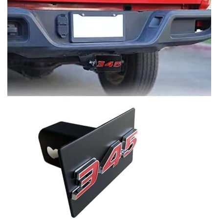 Custom 3D Metal Trailer Hitch Cover for 2'' Towing Rear Receiver Plug Cover 345 Emblem Cool Cars SUV Pickup Trucks Heavy Duty, TCG-550