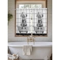 thumbnail image 4 of Vintage Grey Yak Bathroom Window Curtain, Bathtub Farmhouse Retro Art Light Filtering Coffee Kitchen Curtains, Bedroom Living Room Curtains 2 Panel 84"x54", 4 of 6