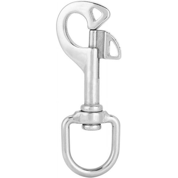 FYBTO Diving Hook, Bolt Snap Hook, 95mm 316 Stainless Steel Hook Swivel Snap Bolt Kit Scuba Diving Accessory-0628