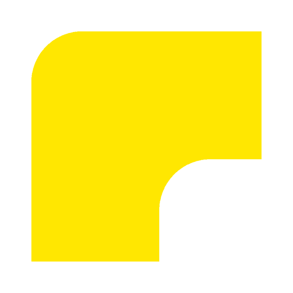FindTape PermaStripe Heavy-Duty 90 Degree Corner Floor Marking Tape: 2 in. width (Yellow)