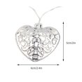 thumbnail image 3 of Ovzne String Metal Heart Shaped Curtain Lamp, 10 Led Lights, Each Heart Measures 2.36*1.97 Inches – Perfect For Party, Wedding, Indoor Outdoor Decor With Gentle White Lighting, 3 of 7