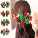 thumbnail image 4 of Horquilla navideña con lazo iZZZHH, accesorio para el cabello con lazo navideño, horquilla navideña colorida, horquilla navideña con lazo de copo de nieve y árbol de Navidad, horquilla para niña, 4 of 4