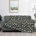 thumbnail image 6 of Throw Blanket for Couch Sofa and Bed, Paw Animal Soft Plush Throw Blanket, Fuzzy Cuteness Comfy Warm Washable Flannel Blanket Throws for All Season, 6 of 8