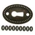 thumbnail image 6 of WHAMVOX 10PCS Oval Decorative Keyhole Cover Plate Alloy Keyhole Insert for Desk Furniture Cabinet Door Jewelry Box Dresser Drawer for Home Office Hotel Decor, 6 of 8