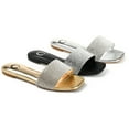 thumbnail image 5 of Journee Womens Grayce Slide Flat Evening Dress Sandals, 5 of 7