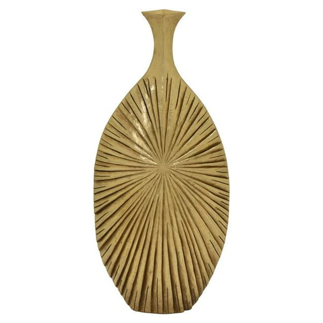 Plutus Brands PBTH92139 Resin Decorative Vase, Gold