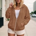 thumbnail image 4 of Towmus Oversized Zip Up Hoodie for Women Lightweight Plus Size Basic Zipper Hooded Sweatshirt Coat Y2K Jacket, 4 of 6