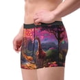 thumbnail image 2 of Balery Lantern Giraffes Magical Forest Calzoncillos bóxer para hombre, ropa interior de algodón suave y transpirable con cinturilla de nailon-Medium, 2 of 5