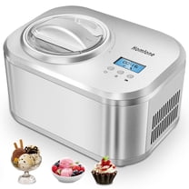 Homtone Ice Cream Maker 1 Quart No Pre-Freezing Automatic Machine Built-in Compressor LCD Timer