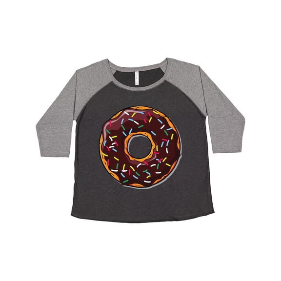 Inktastic Chololate Donut with Sprinkles Women's Plus Size T-Shirt