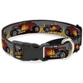 thumbnail image 1 of buckle-down hot rod with flames martingale dog collar, 1 of 1