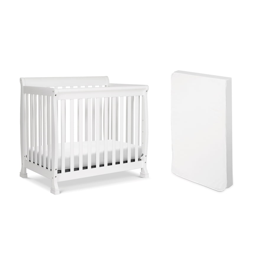 DaVinci Kalani 4 in 1 Convertible Mini Crib in White plus bonus Complete Slumber Mini Crib