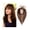 Dark brown, variant on Hair Toppers for Women with Thinning, 10" Straight Human Hair Toppers with Bangs 8X12cm Simulated Scalp Silk Base Remy Hair Piece with Clips
