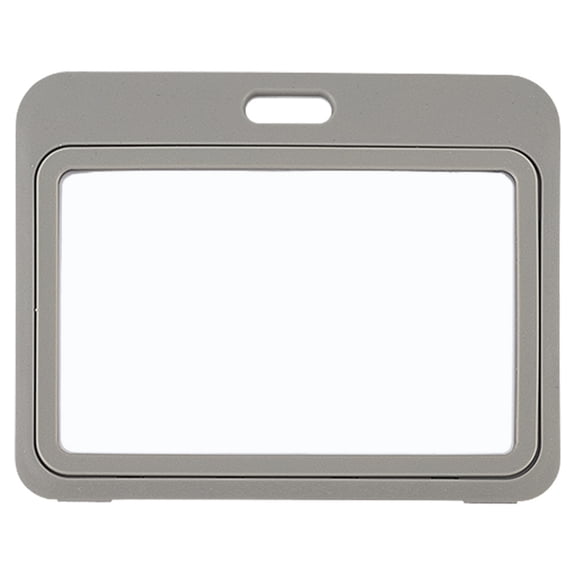 3.2 x 4 Inch Horizontal Name Badge Holder ID Card Sleeve Rectangle Silver Acrylic Clear Window Resealable Inserts Tags