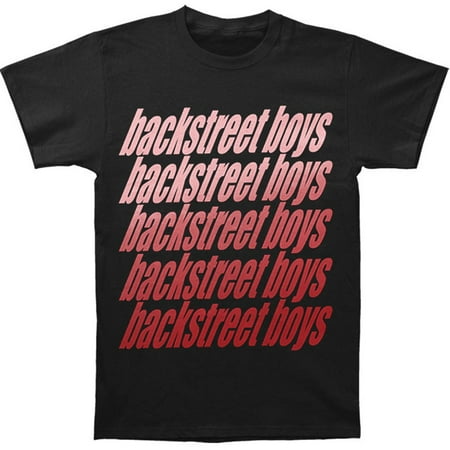 - Backstreet Boys Men's Vintage Repeat Logo Slim-Fit T-Shirt