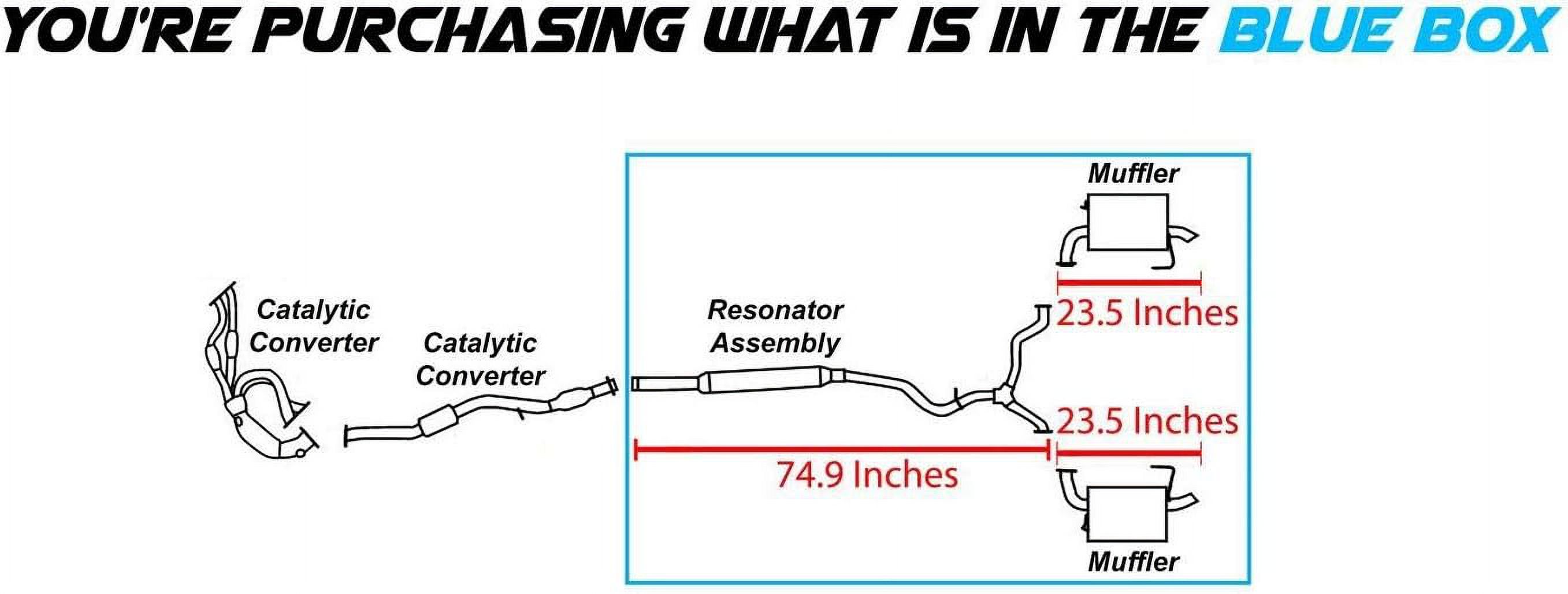 Northeastern Exhaust | Stainless Steel Resonator Pipe & Muffler Compatible for Subaru Outback 2005–2009 3.0L | Wagon | Direct-Fit Replacement