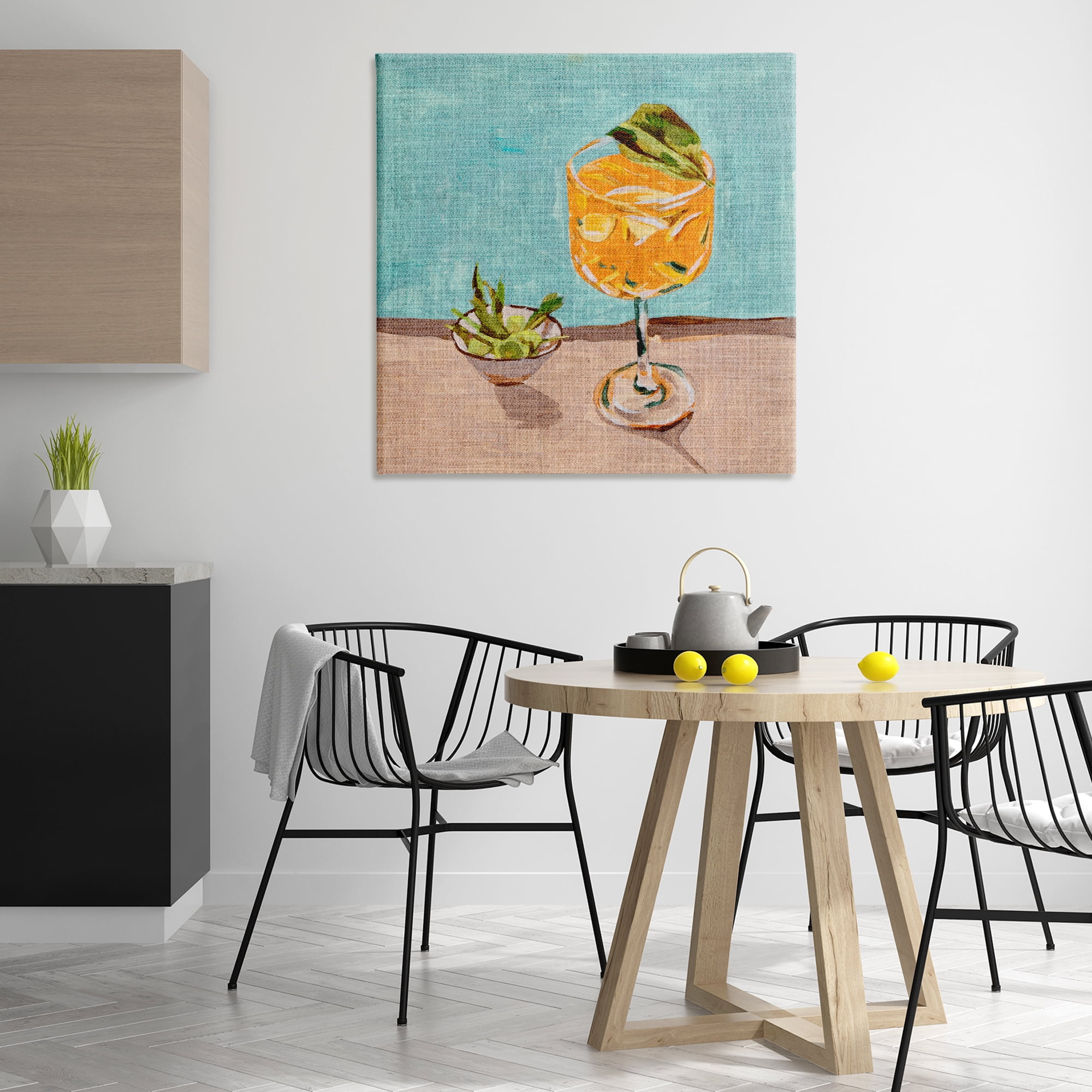Stupell Industries Orange Cocktails Still Life Food & Beverage Painting Wrapped Canvas Art Print Wall Art, 36 x 36
