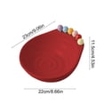 thumbnail image 3 of Decorative Ceramic Fruit Tray High Value Snack Tray for Living Room Tabletops & Dining Tables Cute Fruit Bowl with Built-In Forks, Red, JKODE, 3 of 6
