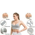 thumbnail image 7 of Women's Yoga Sports Bra Padded Seamless Adjustable Racerback Activewear Bra for Gym Workout Fitness, 2-Pack Grey, 7 of 7