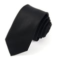 thumbnail image 1 of Corbata de color puro Corbata de negocios Corbata formal Corbata de hombre Corbata de color puro Seda de poliéster clásica Corbata formal de moda de negocios para la oficina diaria Banquete Boda Negro, 1 of 8