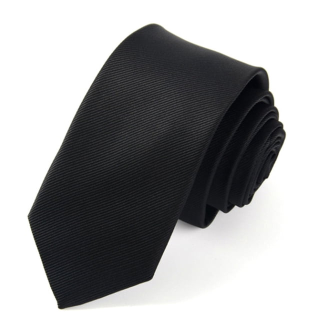 Corbata de color puro Corbata de negocios Corbata formal Corbata de hombre Corbata de color puro Seda de poliéster clásica Corbata formal de moda de negocios para la oficina diaria Banquete Boda Negro