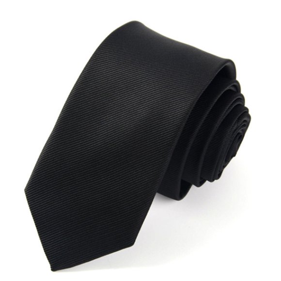 Corbata de color puro Corbata de negocios Corbata formal Corbata de hombre Corbata de color puro Seda de poliéster clásica Corbata formal de moda de negocios para la oficina diaria Banquete Boda Negro
