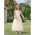 thumbnail image 6 of IDOPIP Flower Girl Lace Tulle Dress for Kids Wedding Bridesmaid Birthday Party Formal Princess Gown, 6 of 12
