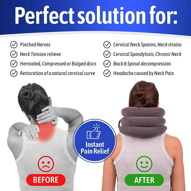 Inflatable Cervical Neck Traction Device Provide Neck Support and Relieve  Neck Pain