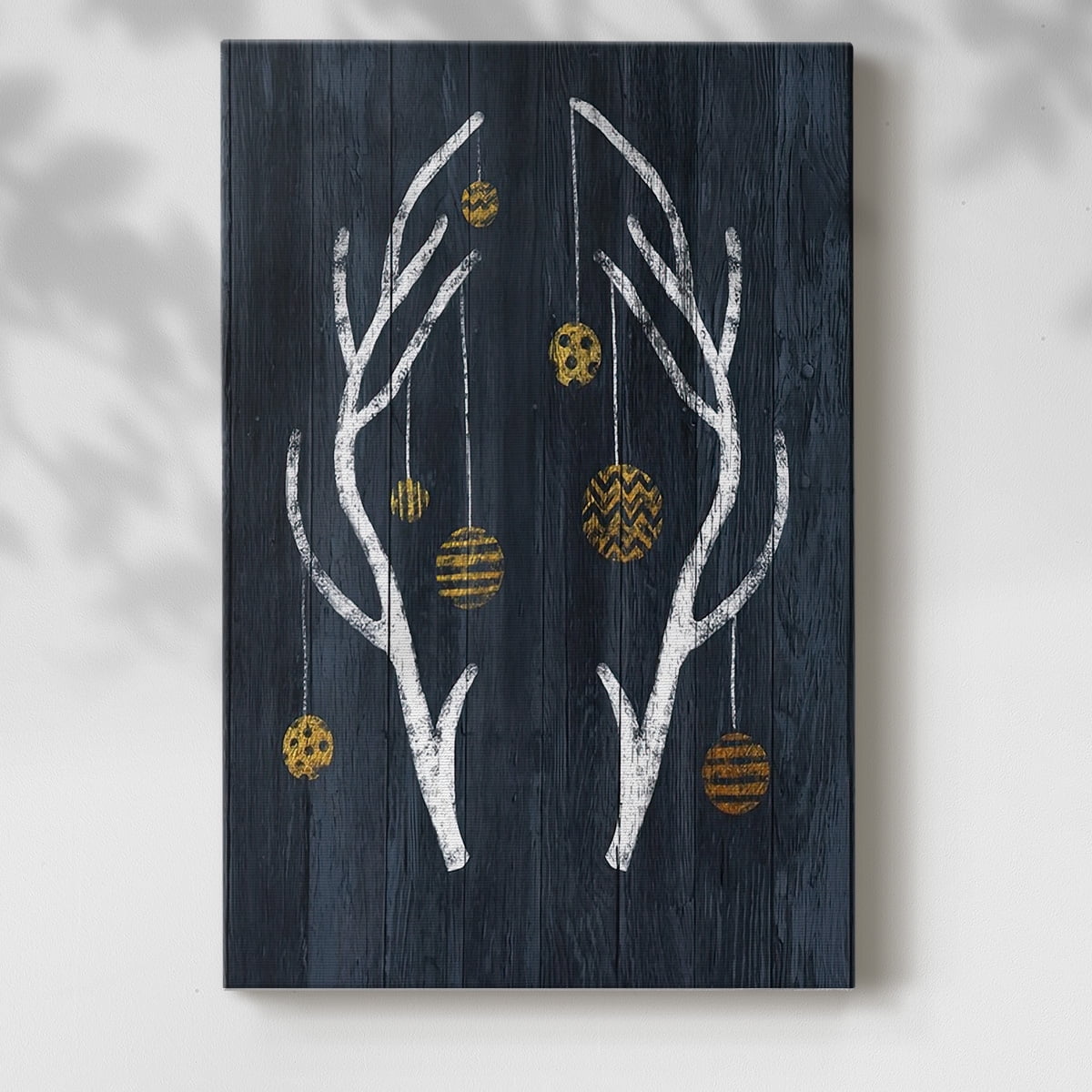 Antlers & Ornaments- Gallery Wrapped Canvas