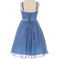 thumbnail image 3 of Chiffon Pleated Sequin Beads Shoulder Strap Easter Summer Flower Girls Dresses Big Girl Dusty Blue 14 CC 5012, 3 of 4