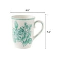 thumbnail image 6 of The Pioneer Woman Agatha 12-Ounce Stoneware Mugs, Green, Set of 4, 6 of 7