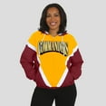 thumbnail image 4 of Women's WEAR by Erin Andrews Gold/Burgundy Washington Commanders Retro Crinkle Full-Zip Hoodie Windbreaker, 4 of 5