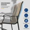thumbnail image 6 of UDPATIO Patio Bar Stools Chair of 2, Outdoor Bar Height Set, All Weather High Back and Armrest Rocking Stools & Bar Chairs for Backyard, Lawn Garden, Balcony and Pool, 6 of 8