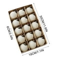 thumbnail image 3 of Juego de adornos navideños, toque de terciopelo, acabado flokado con lazos colgantes, adornos decorativos de esfera, decoraciones para árboles navideños, adornos festivos de 6 cm para decoración, 3 of 8