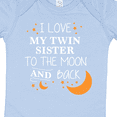 thumbnail image 4 of Inktastic I Love My Twin Sister to the Moon and Back Boys or Girls Baby Bodysuit, 4 of 5