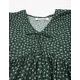 thumbnail image 4 of Moomaya Womens Printed Peplum Top, V Neck Viscose Summer Crop Top, 4 of 9