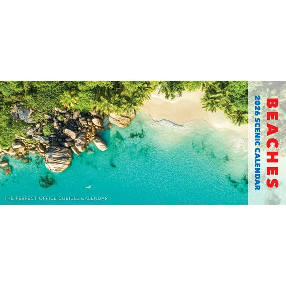 Beaches 2026 Panoramic 15 X 6.5 Wall Calendar, (Hardcover)
