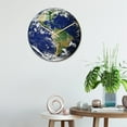 thumbnail image 4 of Luminous Earth Wall Clock Acrylic Material Silent Home Decor Wall Clock, 4 of 8