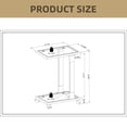 thumbnail image 3 of WGYPRIME 25.35"H Golden Side Table, End Table with  Glass Top and Acrylic Leg, Metal Base Sofa Table for Living Room, Bedroom, Balcony Home and Office, 3 of 8