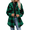 01-Army Green, variant on Womens Fleece Jackets Casual Mock Neck Plaid Jacket with Pockets Button Up Long Sleeve Outerwear for Womens Winter Fashion Black S