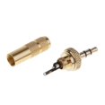 thumbnail image 4 of facefd 3.5mm Screw Lock Stereo Jack Male Plug Metal Audio Solder Adapter gold, 4 of 8