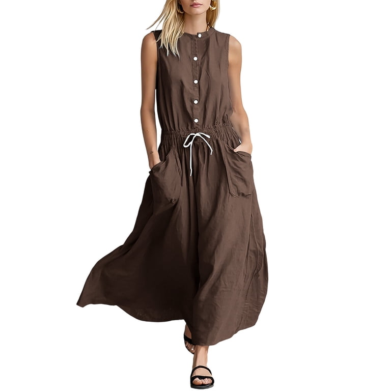 pocketed maxi dress Beach Vacation Dress Pink Deep V Pocketed Bubble Sleeve Maxi Dress-chiclody, Pink S