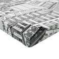 thumbnail image 2 of Ambesonne Paris Fitted Sheet, Roofs in Paris and Eiffel, Twin XL Size, Black and White, 2 of 3