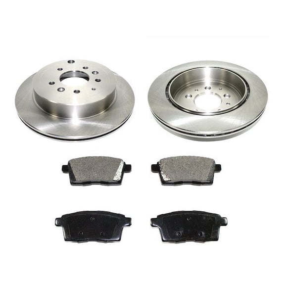 Rear Ceramic Brake Pad and Rotor Kit - Compatible with 2007 - 2012 Mazda CX-7 2008 2009 2010 2011